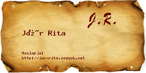 Jür Rita névjegykártya